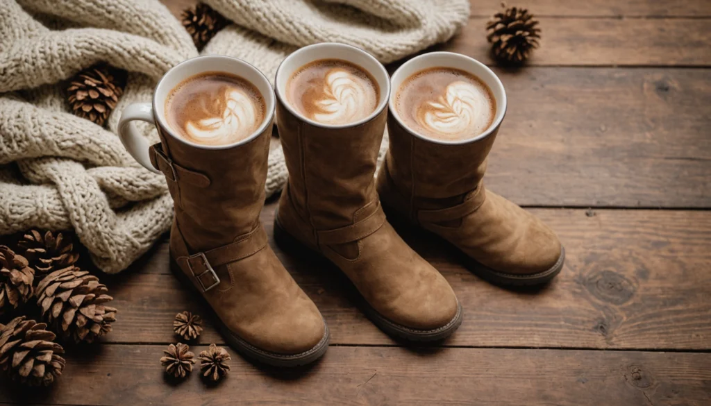 bottes plates en daim